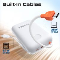 30000mAh Ultra Compact 35W SuperSpeed Power Bank Built-in USB-C & Lightning Cables. 35W