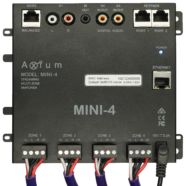 MINI 4 Multiroom / Streaming Amplifier 4 POWERED ZONES